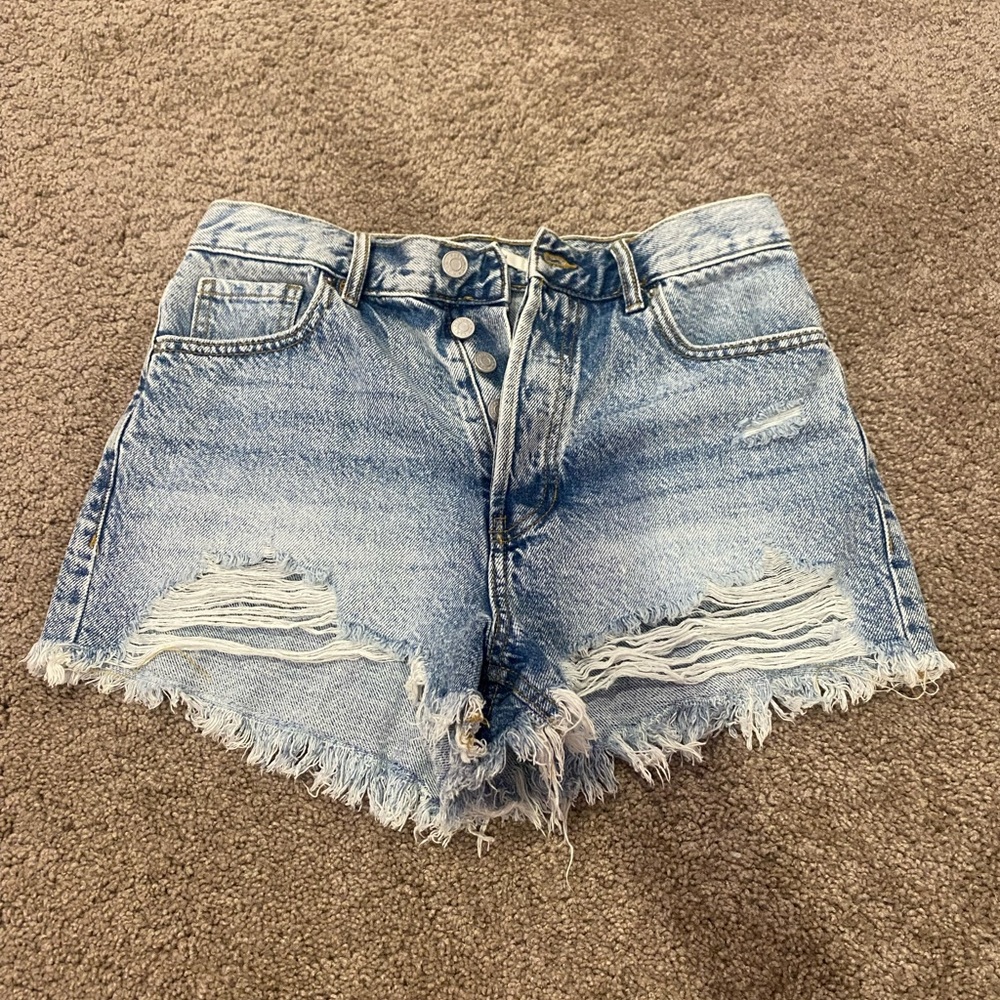 Vintage washed high waisted PACSUN jean shorts